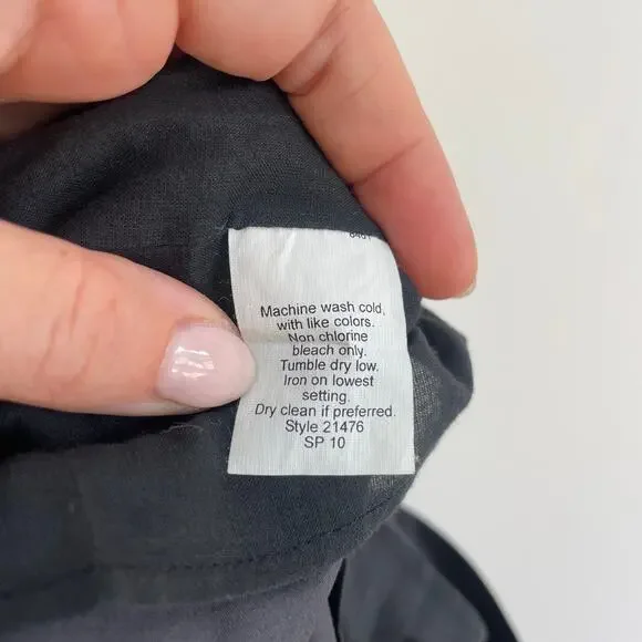 J Crew Ruffle Sleeveless Dress Business Casual Charcoal Grey 2 - Picture 6 of 6